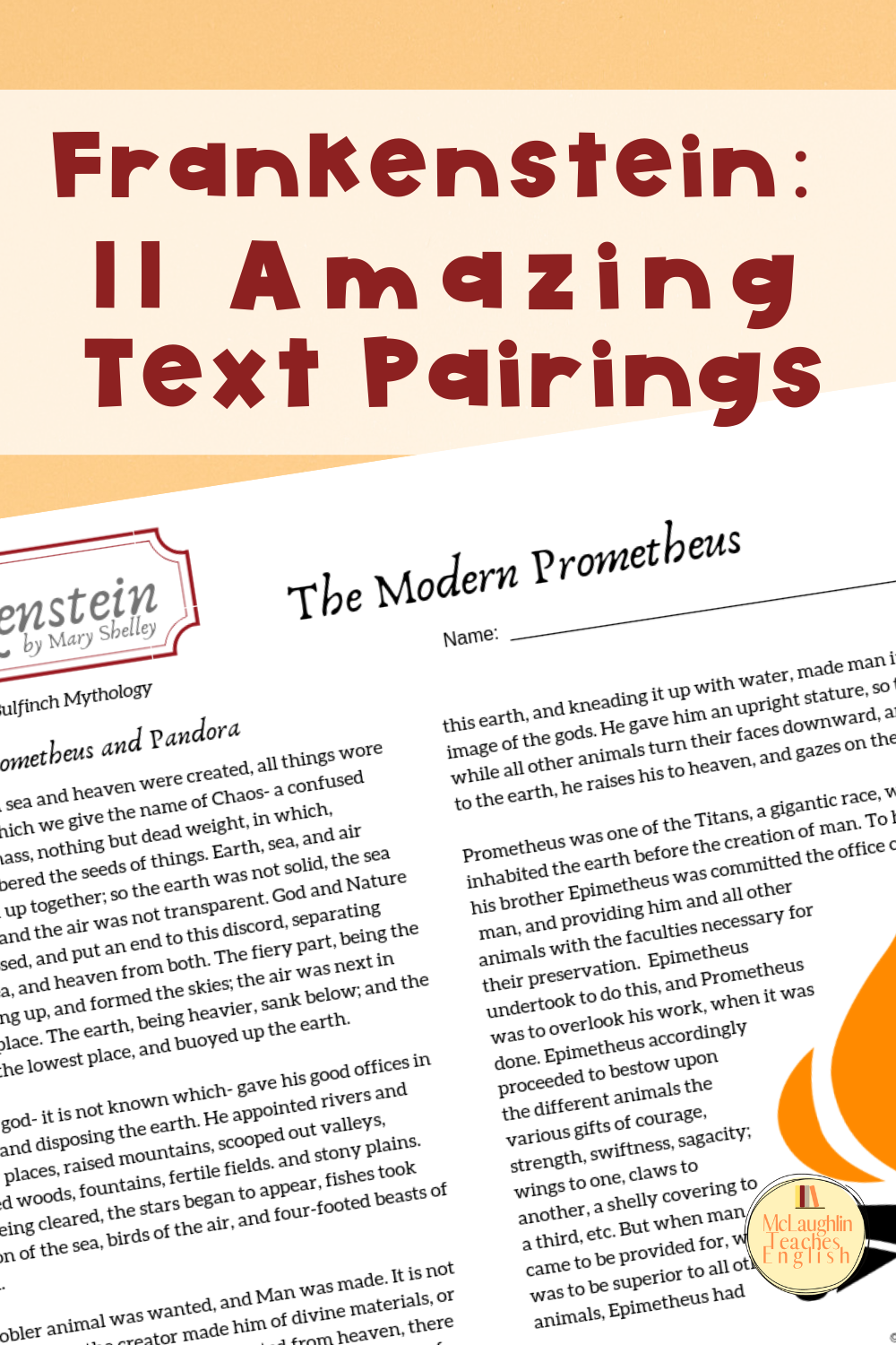 Frankenstein Lesson Plans: 11 Amazing Text Pairings - McLaughlin ...